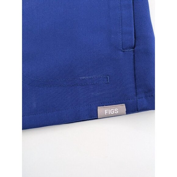 Figs Scrubs Top XS Navy Blue Technical Collection V Neck Medical Nurse Shirt - Picture 8 of 8